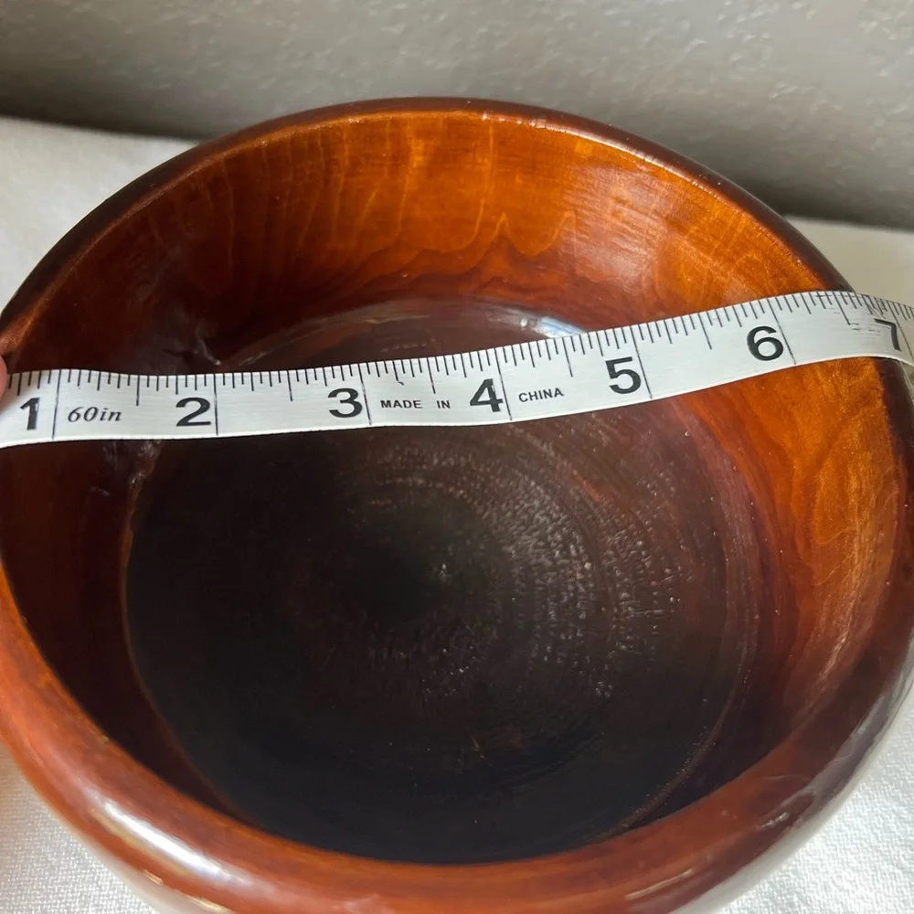 Vintage wooden folk art bowl - Picture 7 of 11